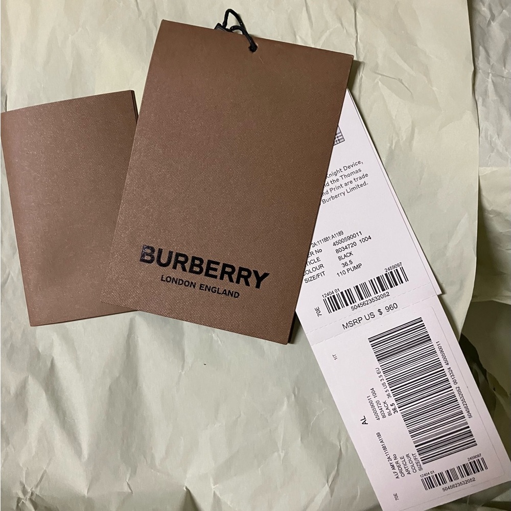 Burberry Amy Black Leather Ankle Tie Strap Booties - Size 6.5 (36.5 Authentic) - Picture 12 of 14